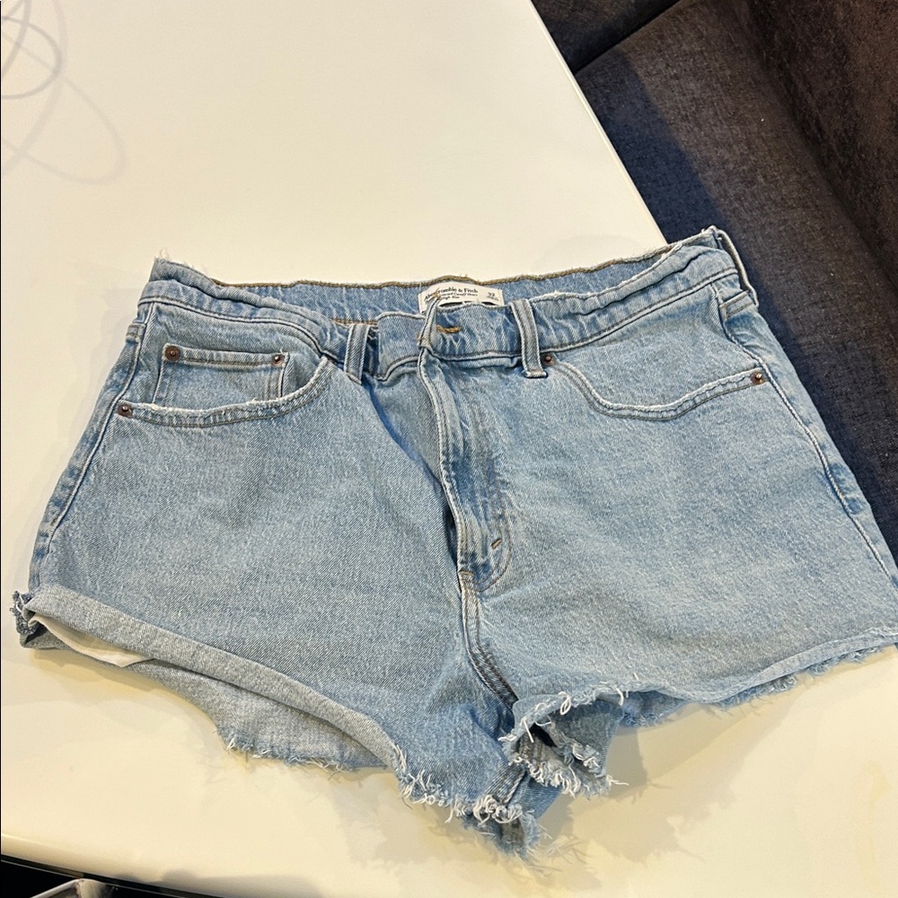 Abercrombie & Fitch Light Blue Jean Shorts